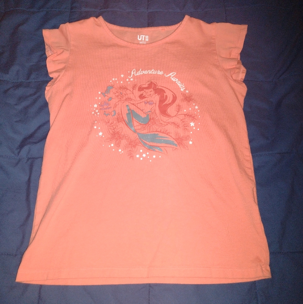 Little Mermaid Girl's Tee Shirt Size 7-8